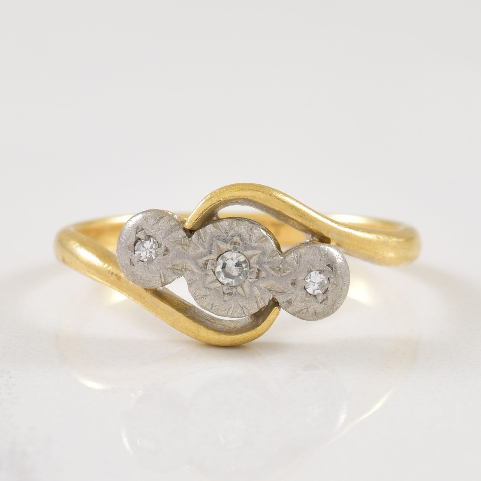 Diamond Bypass Ring | 0.03ctw | SZ 6.25 |