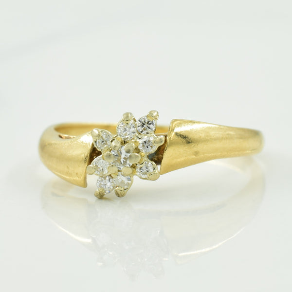 Diamond Bypass Ring | 0.11ctw | SZ 6.25 |