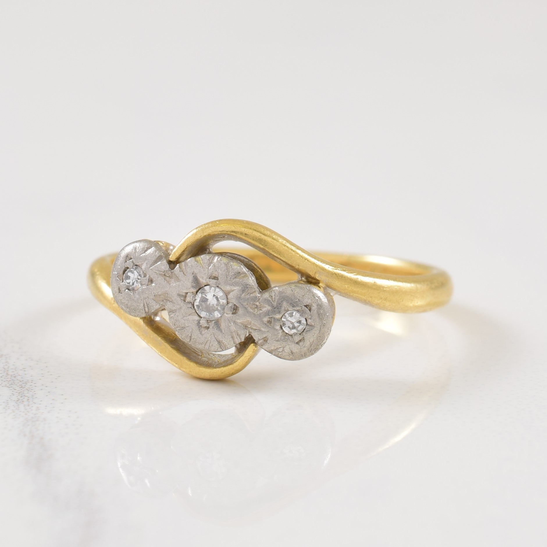 Diamond Bypass Ring | 0.03ctw | SZ 6.25 |
