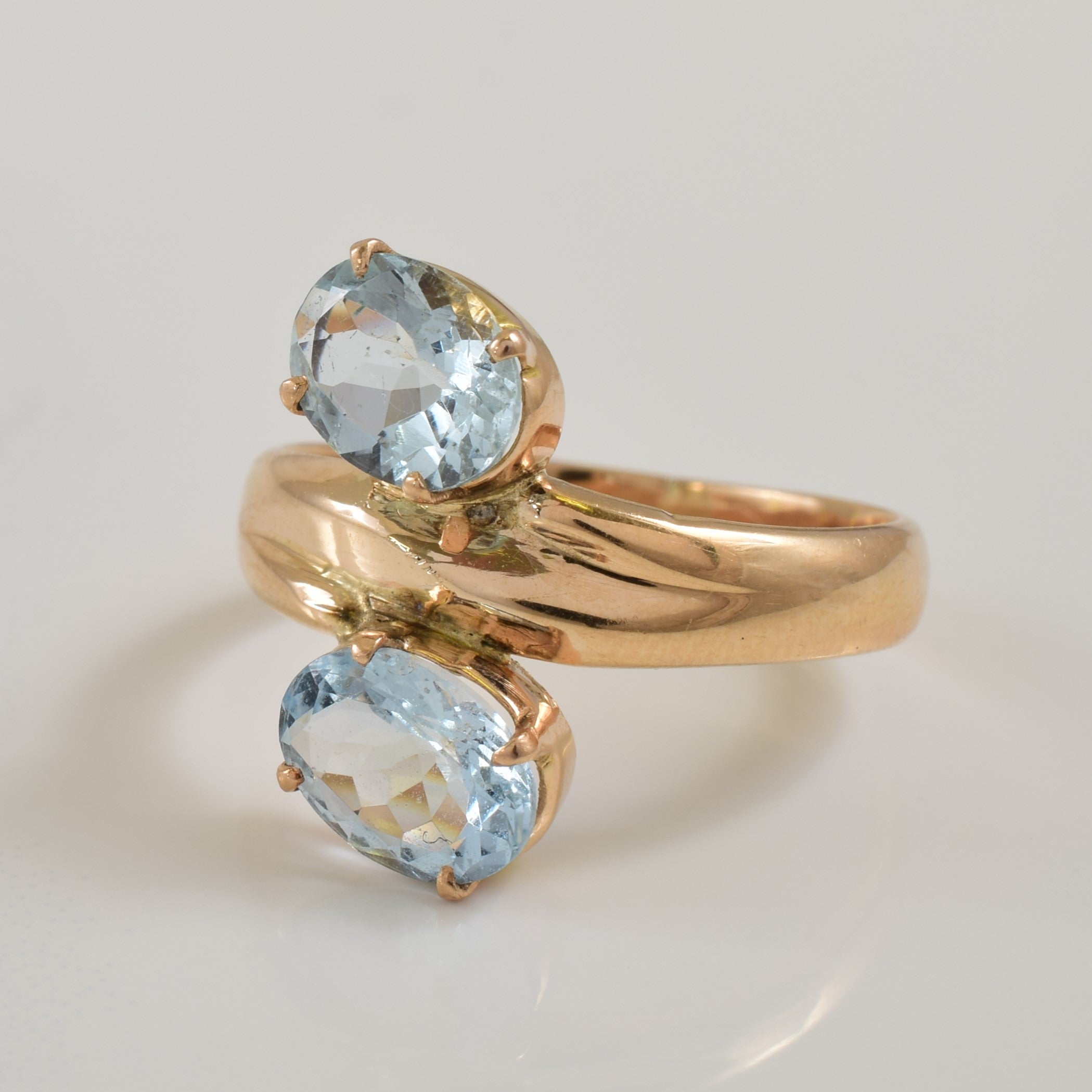 Aquamarine Bypass Ring | 2.00ctw | SZ 7 |