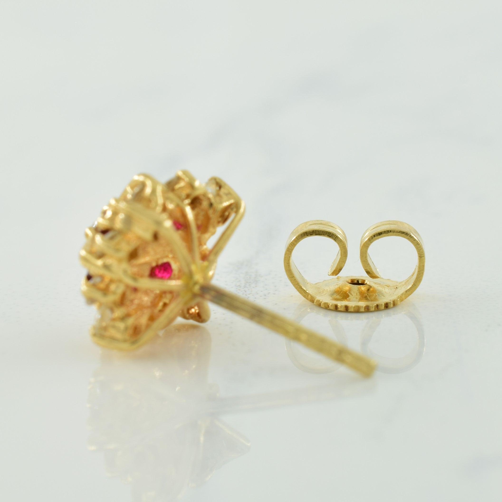 Boucles d'oreilles rubis et diamants | 0,50 ct, 0,40 ct |