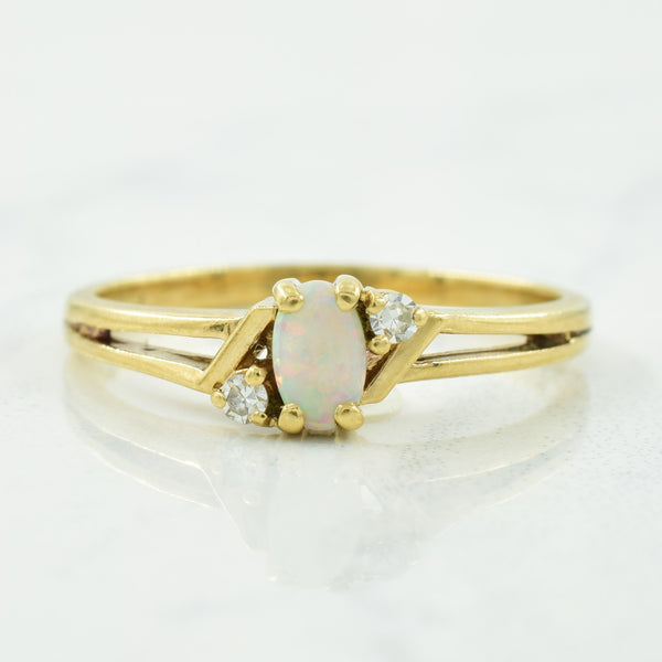 Opal & Diamond Ring | 0.12ct, 0.04ctw | SZ 7 |