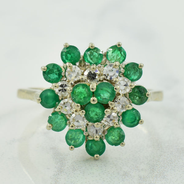 Emerald & Diamond Ring | 0.45ctw, 0.30ctw | SZ 7.75 |