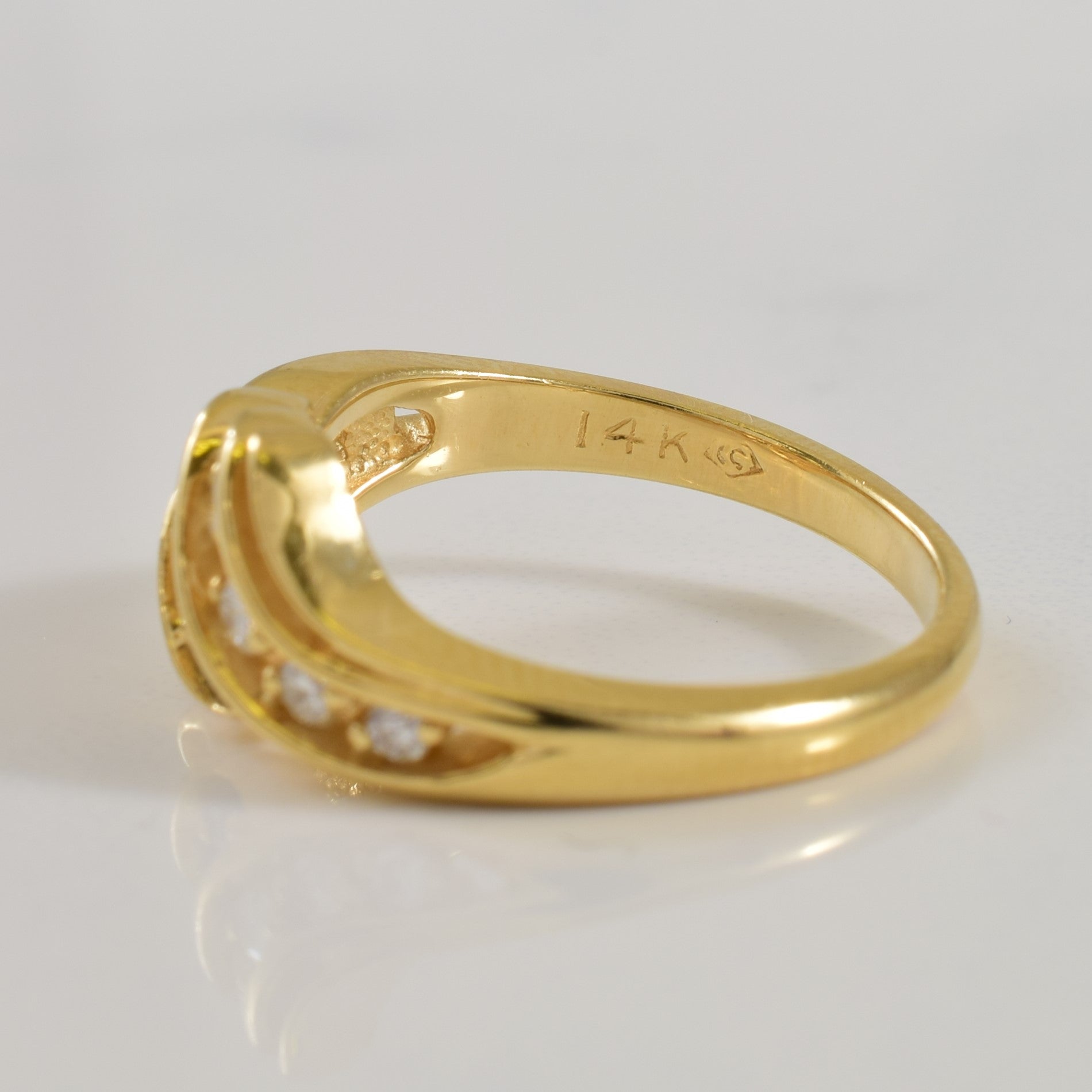 Sapphire & Diamond Bypass Ring | 0.20ctw, 0.12ctw | SZ 6 |