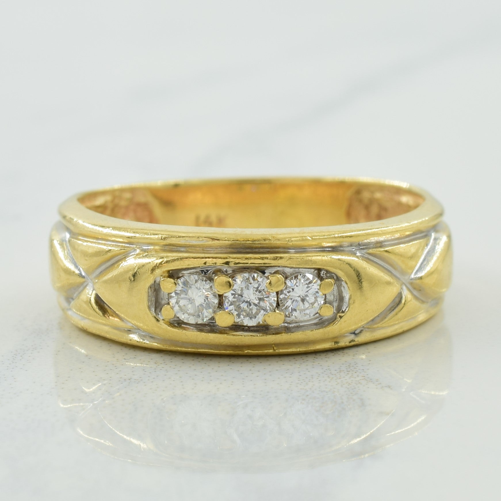 Three Stone Diamond Ring | 0.30ctw | SZ 9.75 |