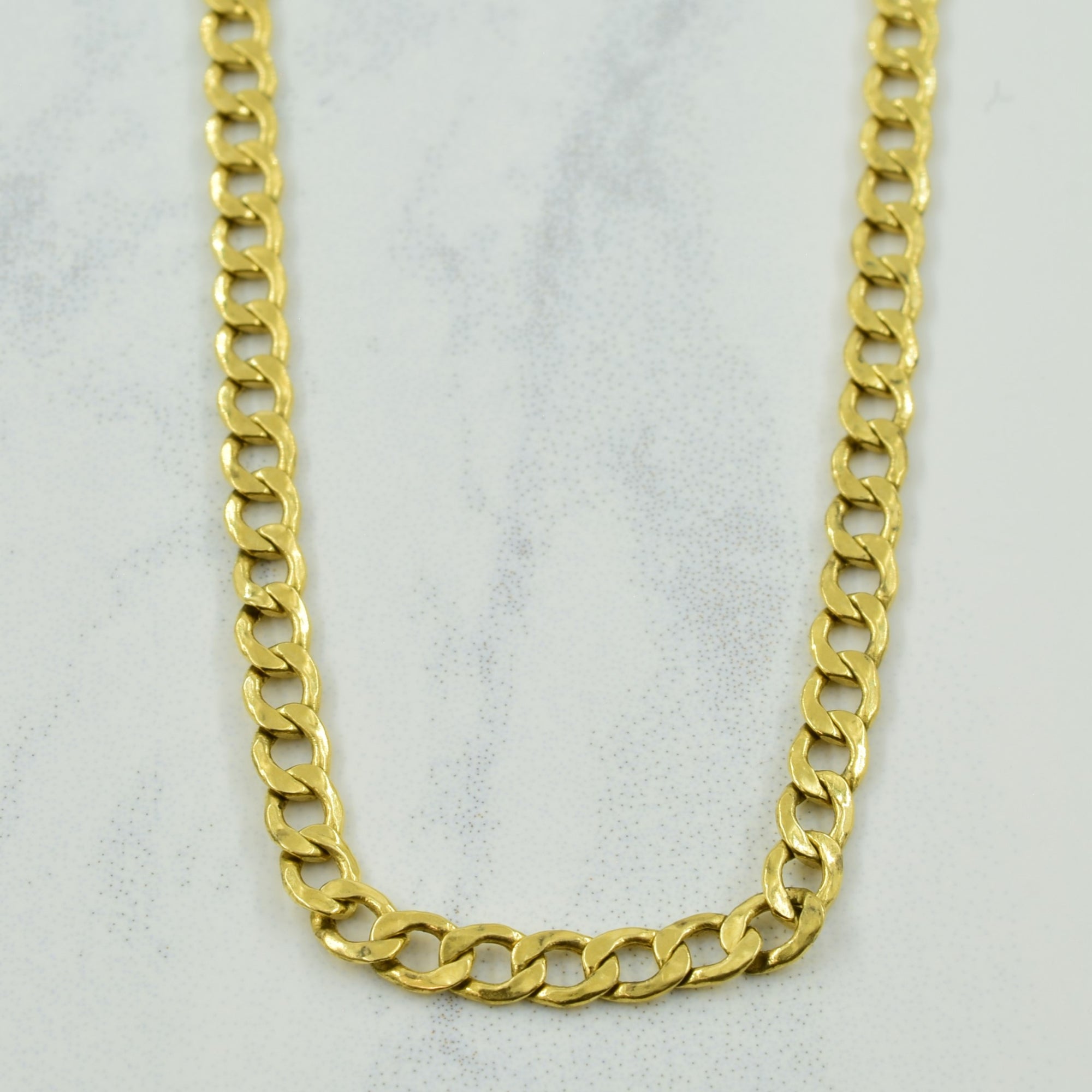 18k Yellow Gold Italian Hallmark Curb Chain | 20.5