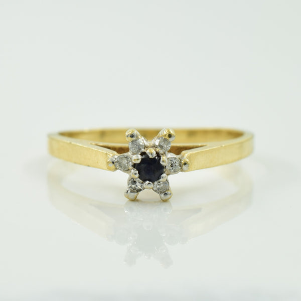 Sapphire & Diamond Ring | 0.04ct, 0.04ctw | SZ 5.25 |