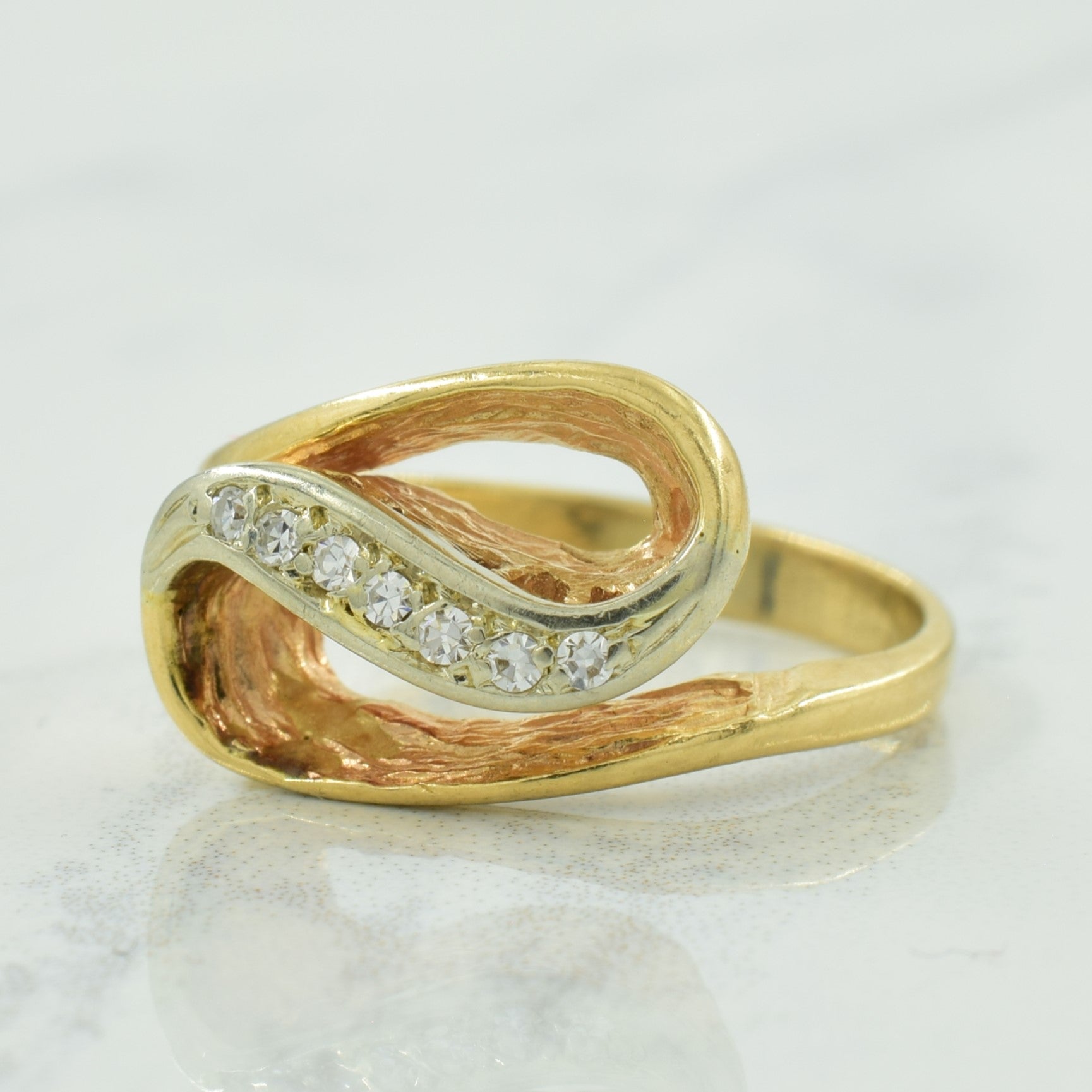 Diamond Bypass Ring | 0.06ctw | SZ 4.5 |