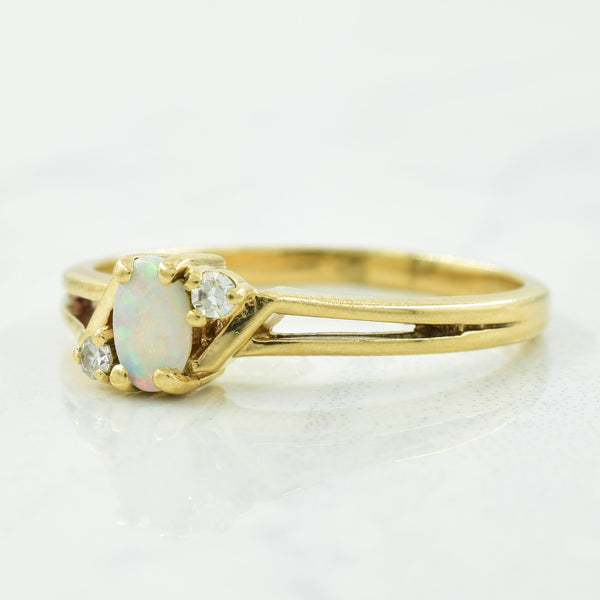 Opal & Diamond Ring | 0.12ct, 0.04ctw | SZ 7 |