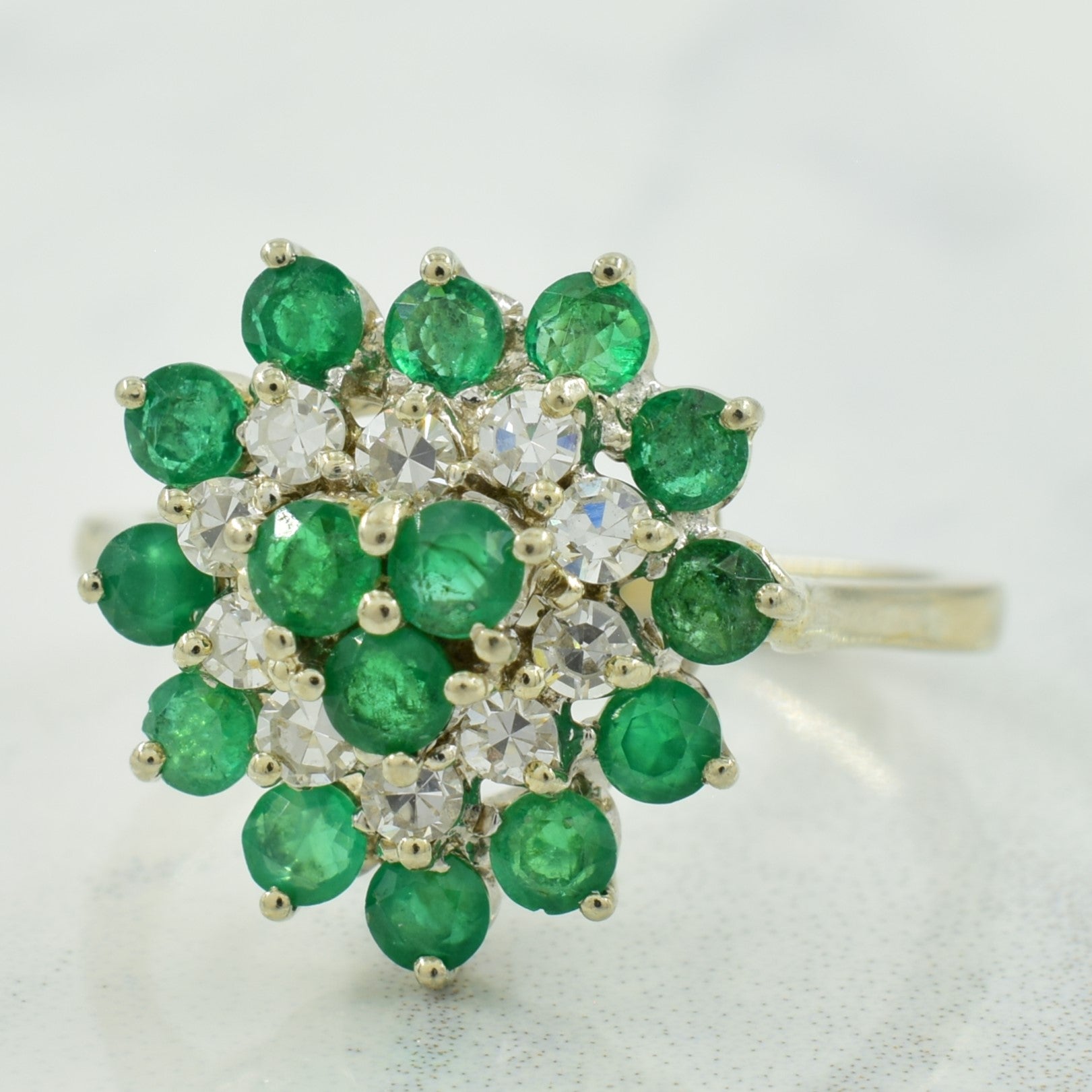 Emerald & Diamond Ring | 0.45ctw, 0.30ctw | SZ 7.75 |