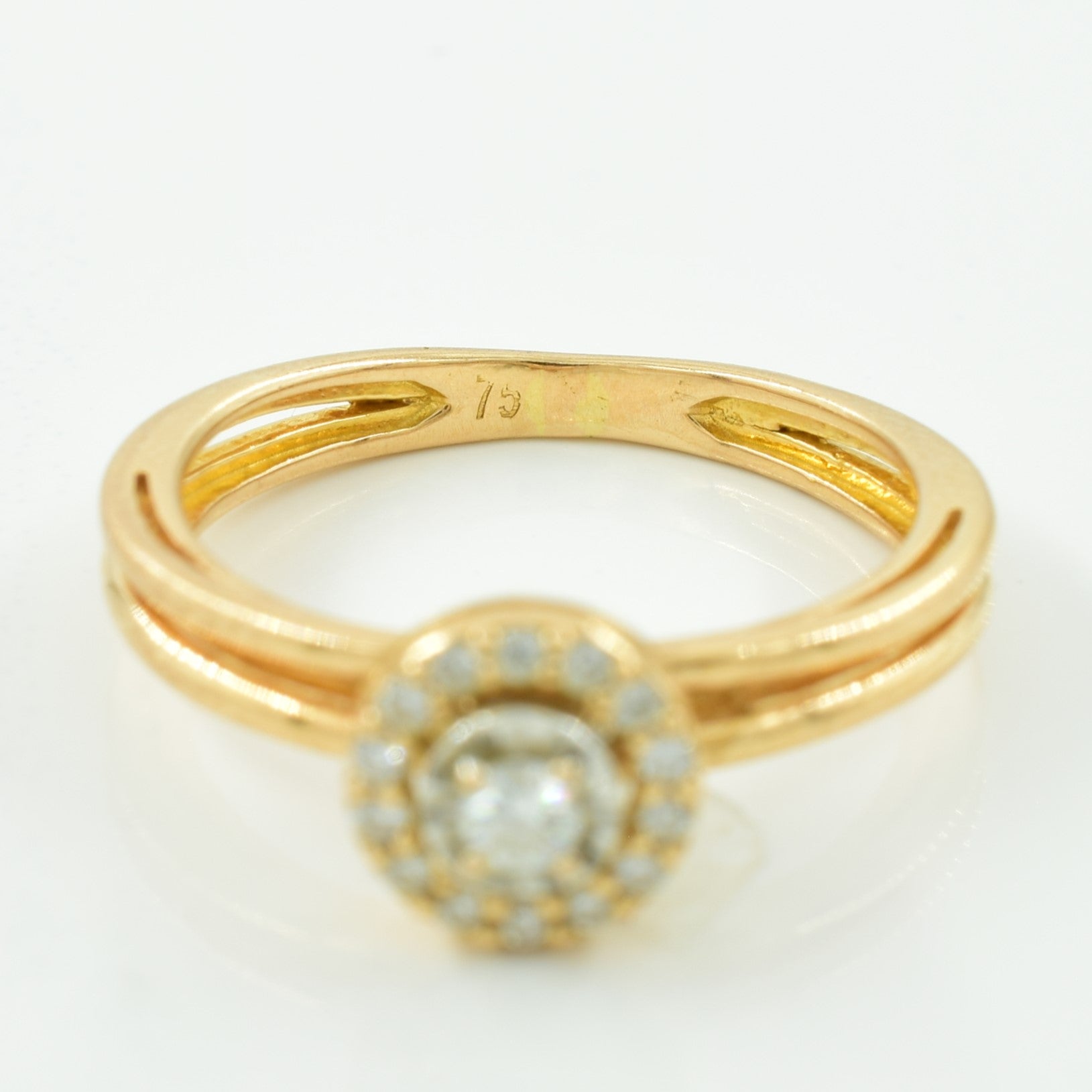 Diamond Halo Ring | 0.11ctw | SZ 4 |
