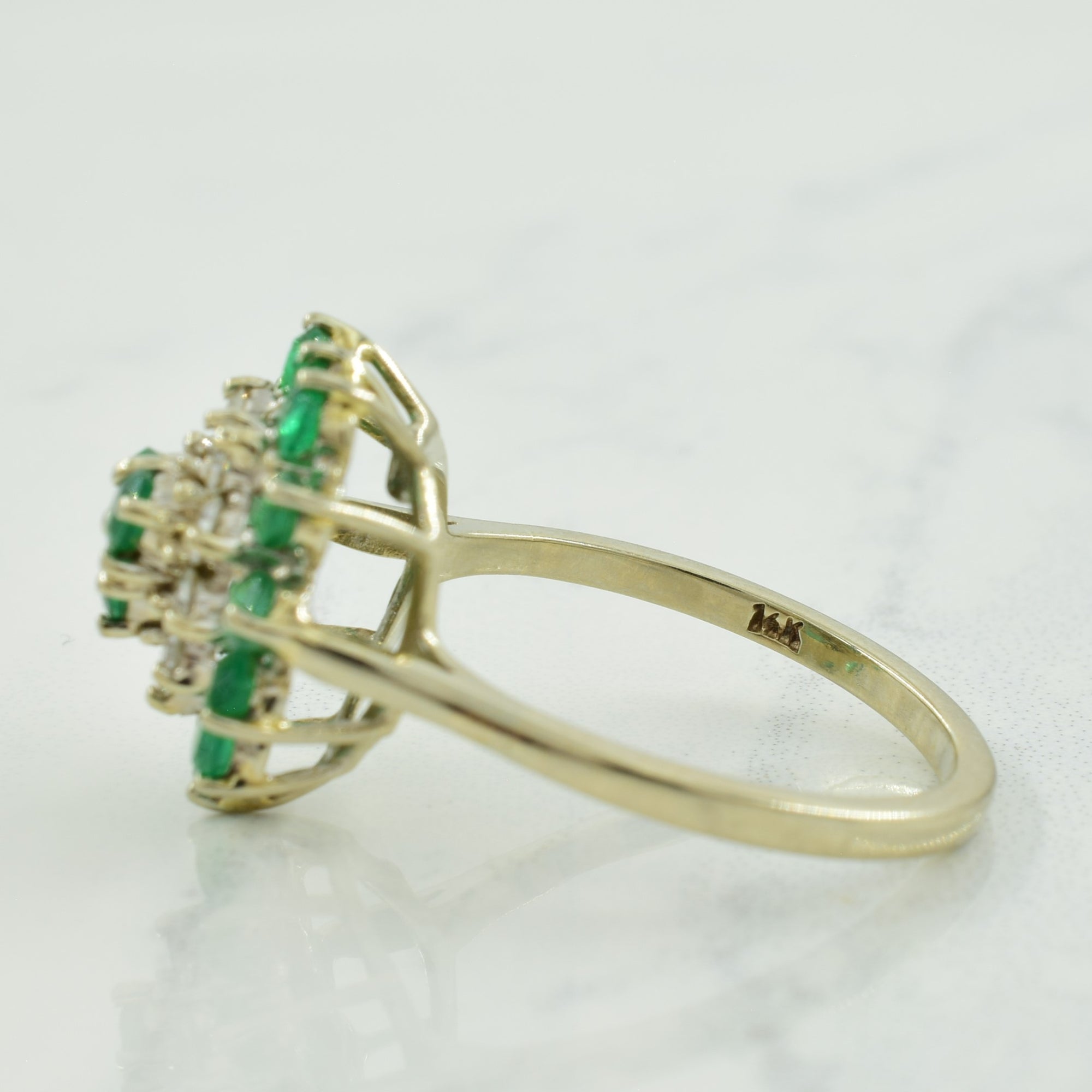 Emerald & Diamond Ring | 0.45ctw, 0.30ctw | SZ 7.75 |