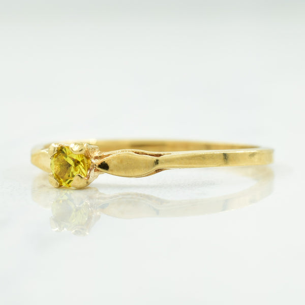 Synthetic Yellow Sapphire Petite Ring | 0.06ct | SZ 3.75 |