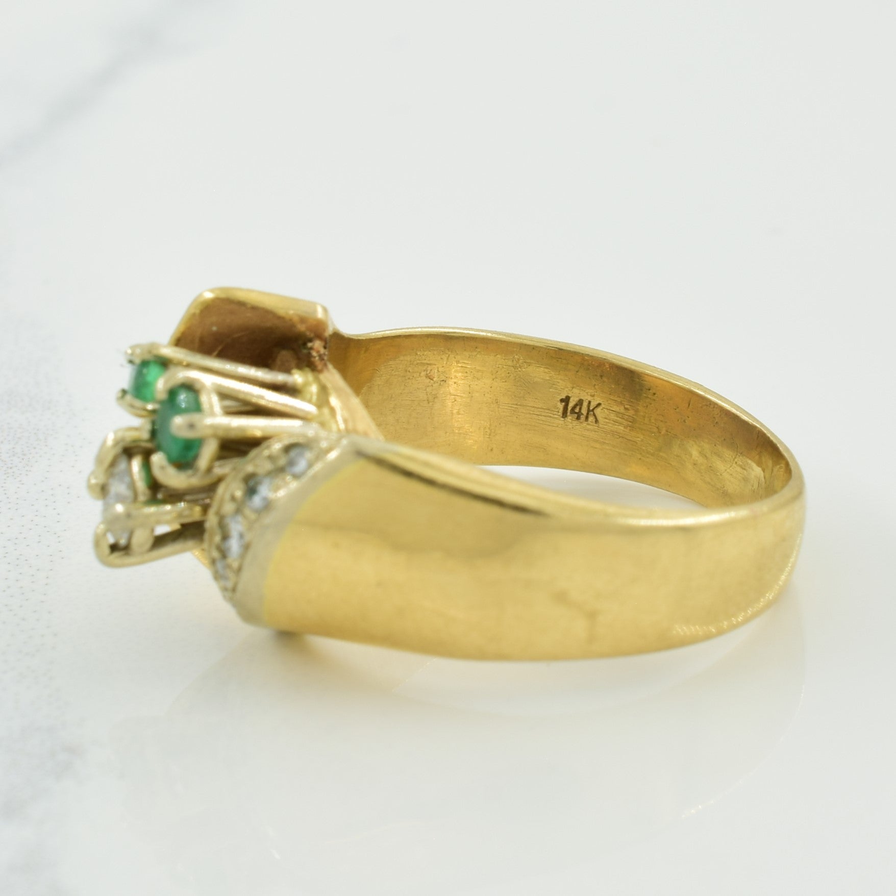 Diamond & Emerald Ring | 0.18ctw, 0.12ctw | SZ 5.5 |