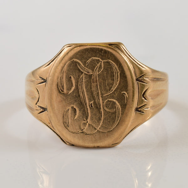 Engraved Signet Ring | SZ 10 |