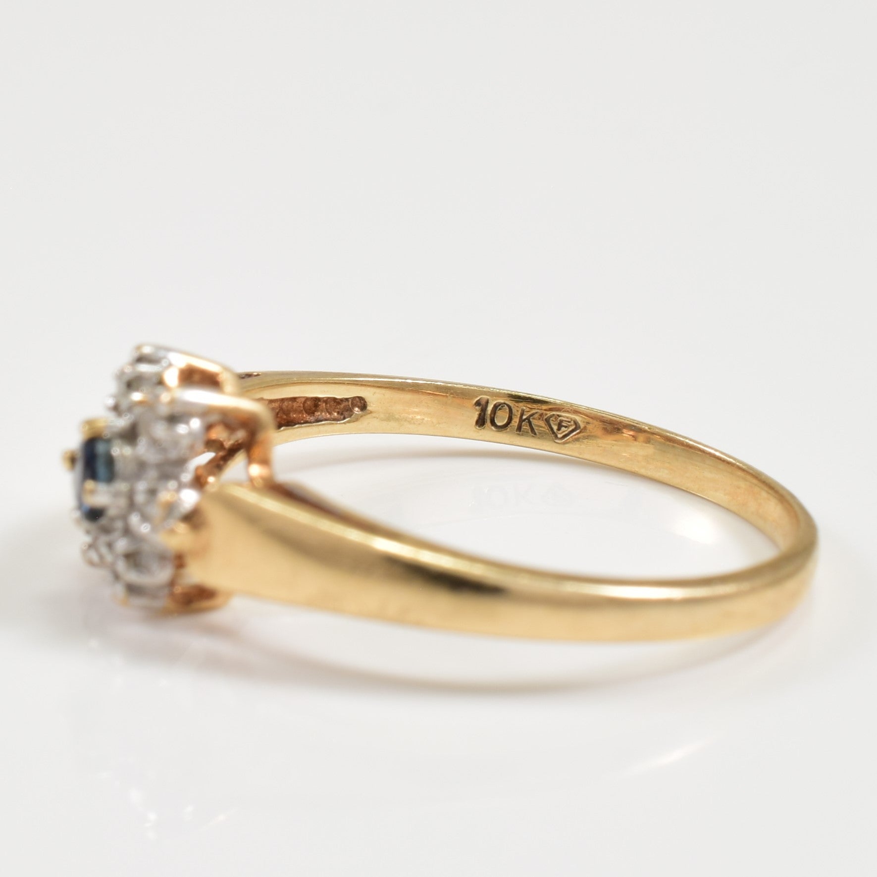 Blue Sapphire & Diamond Ring | 0.10ct, 0.03ctw | SZ 6.75 |