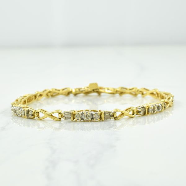 14k Yellow Gold Diamond Bracelet | 0.75ctw | 7.25