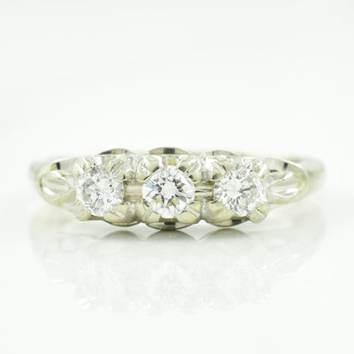 Three Stone Diamond Ring | 0.33ctw | SZ 6.25 |