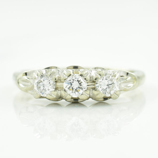Three Stone Diamond Ring | 0.33ctw | SZ 6.25 |