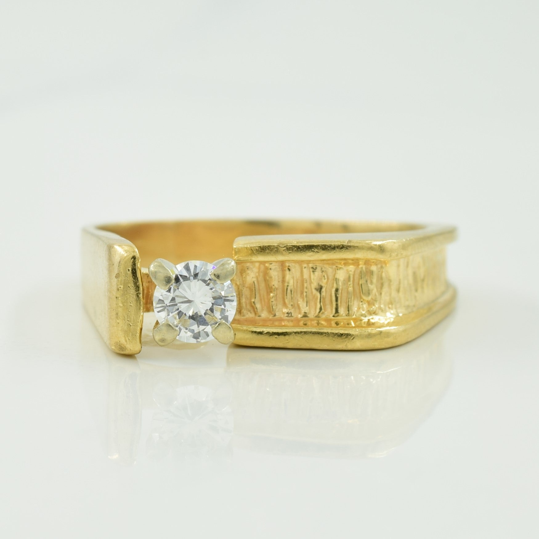 Bague solitaire en diamant | 0,20 ct | Taille 6,25 | 
