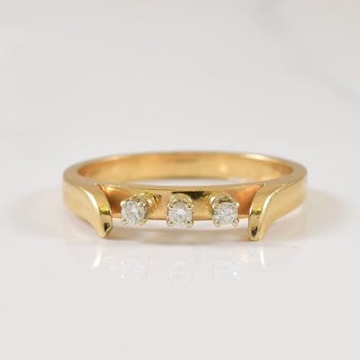 Three Stone Diamond Ring | 0.06ctw | SZ 6.25 |