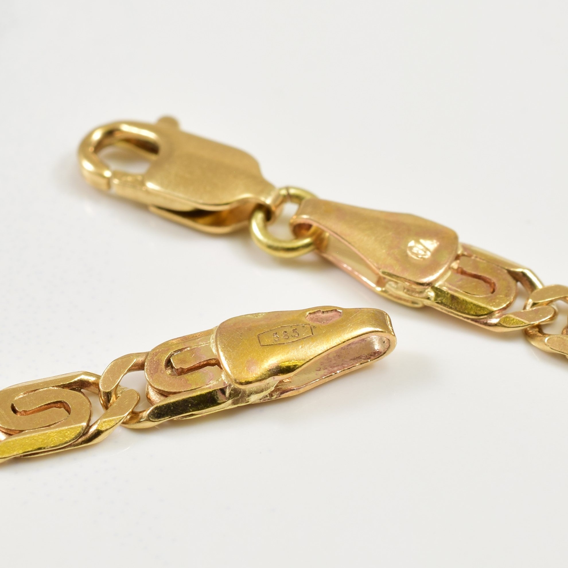 14k Yellow Gold Anchor Chain | 24