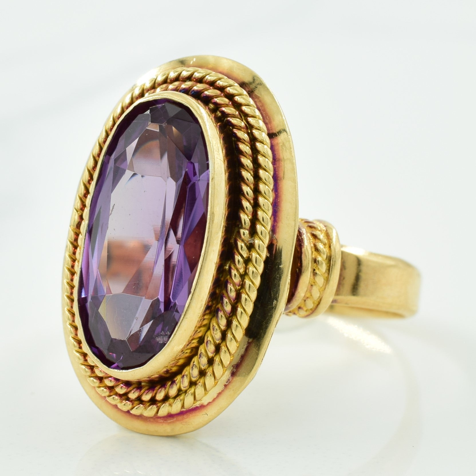 Colour Change Synthetic Sapphire Cocktail Ring | 6.00ct | SZ 7 |