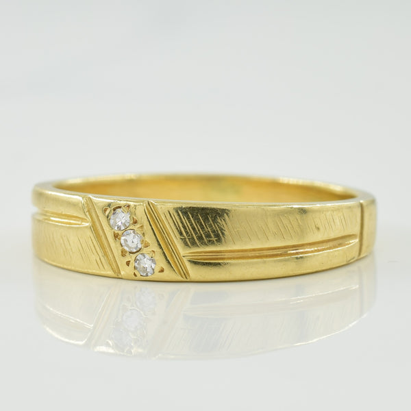 Diagonal Diamond Ring | 0.03ctw | SZ 9.25 |