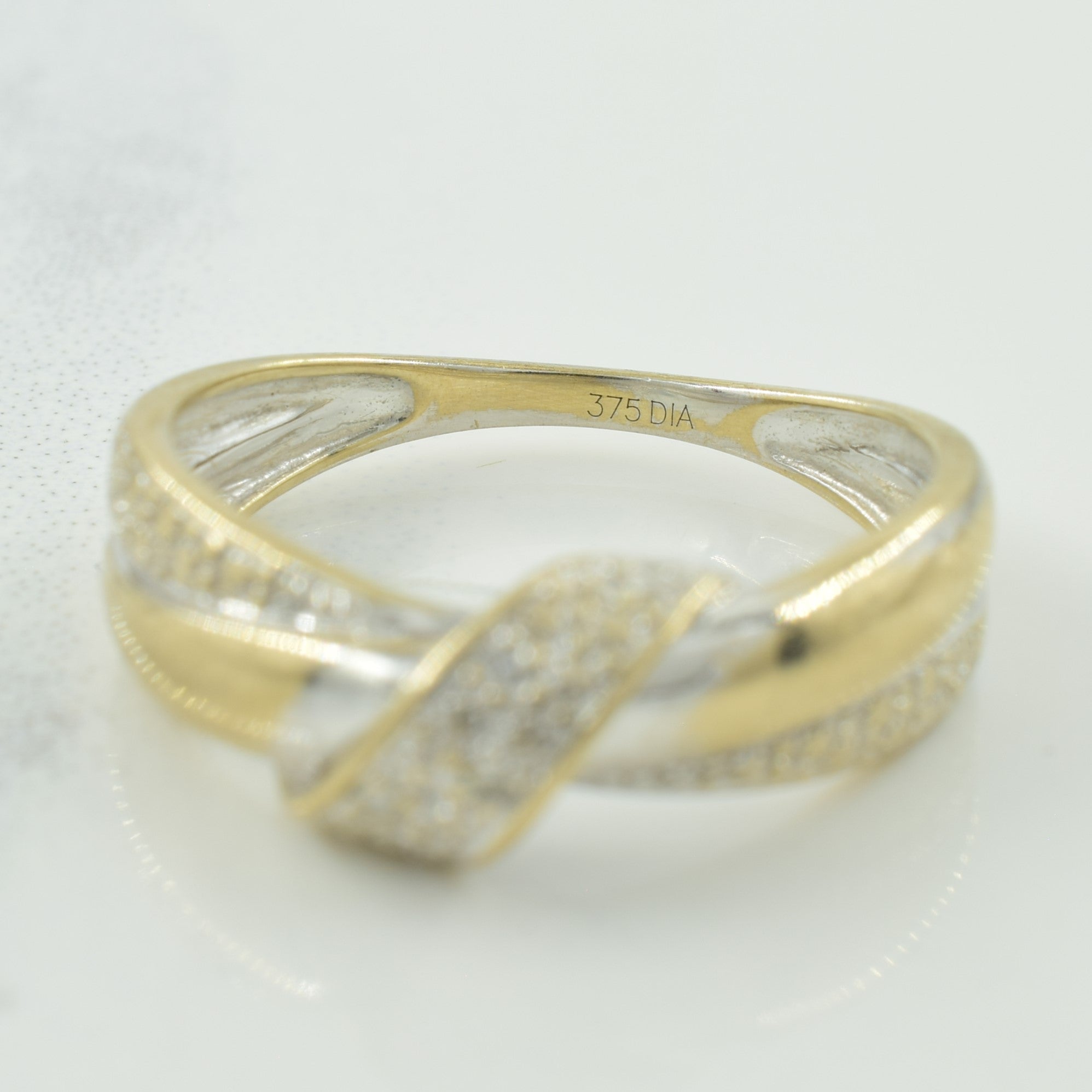 Diamond Criss Cross Ring | 0.02ctw | SZ 5.5 |