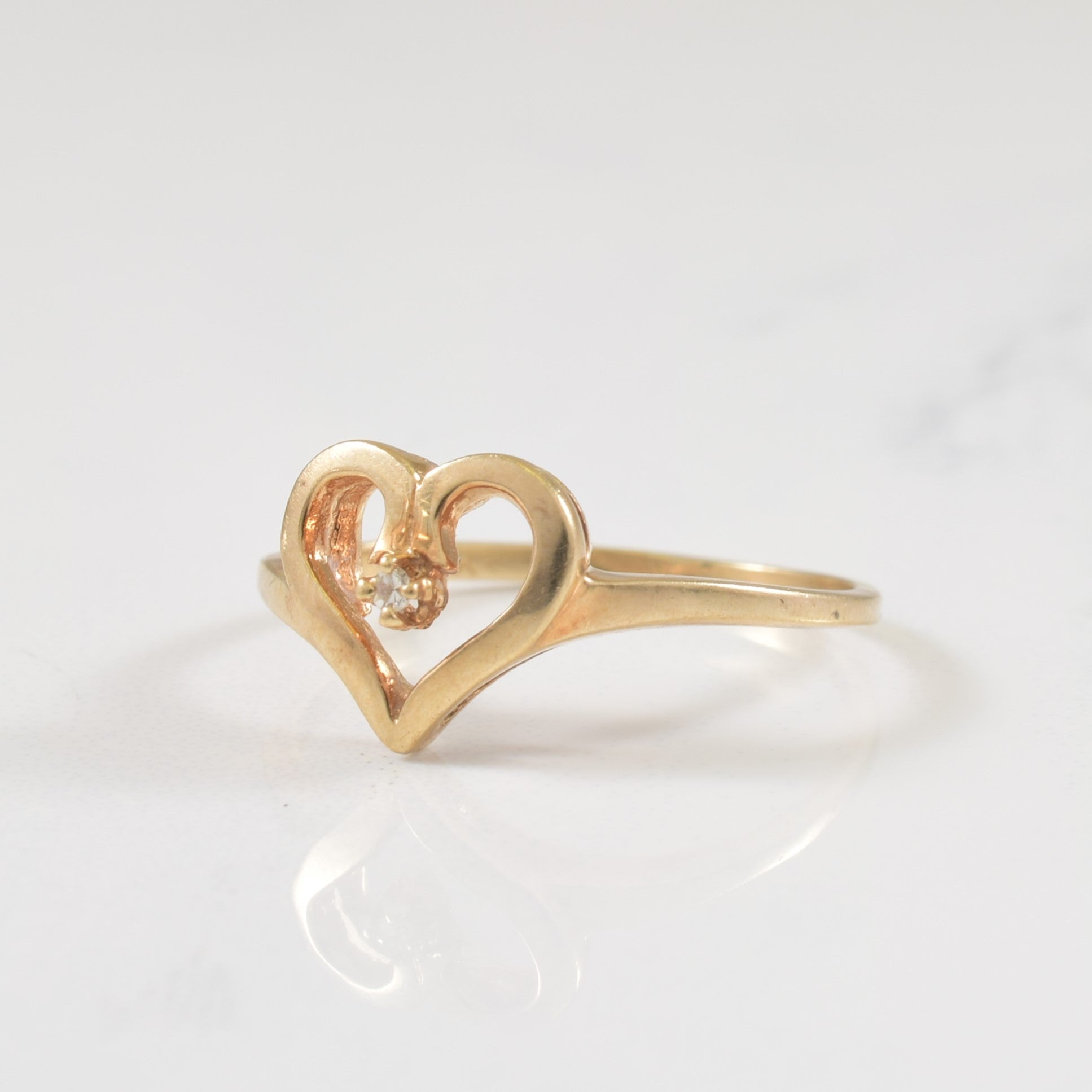 Diamond Heart Ring | 0.01ct | SZ 4.75 |
