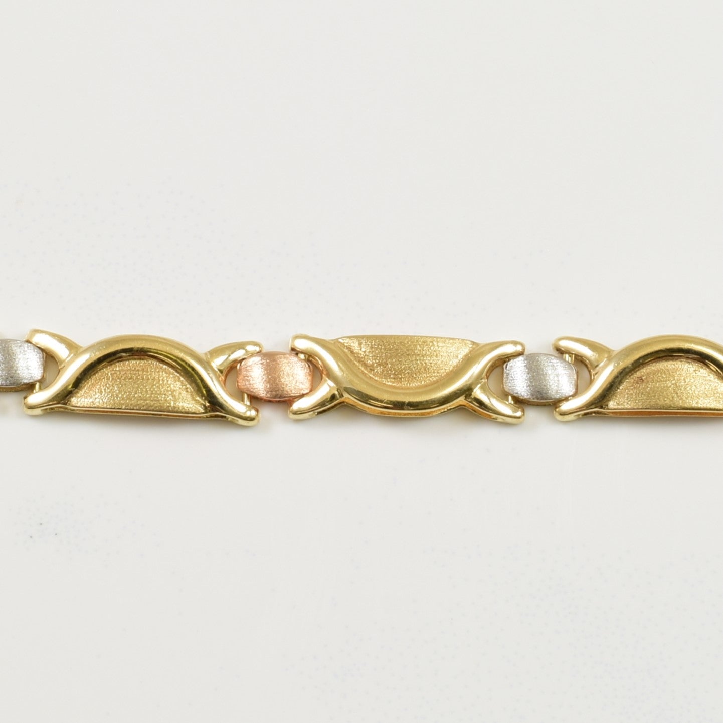 14k Tri Tone Bracelet | 7.25