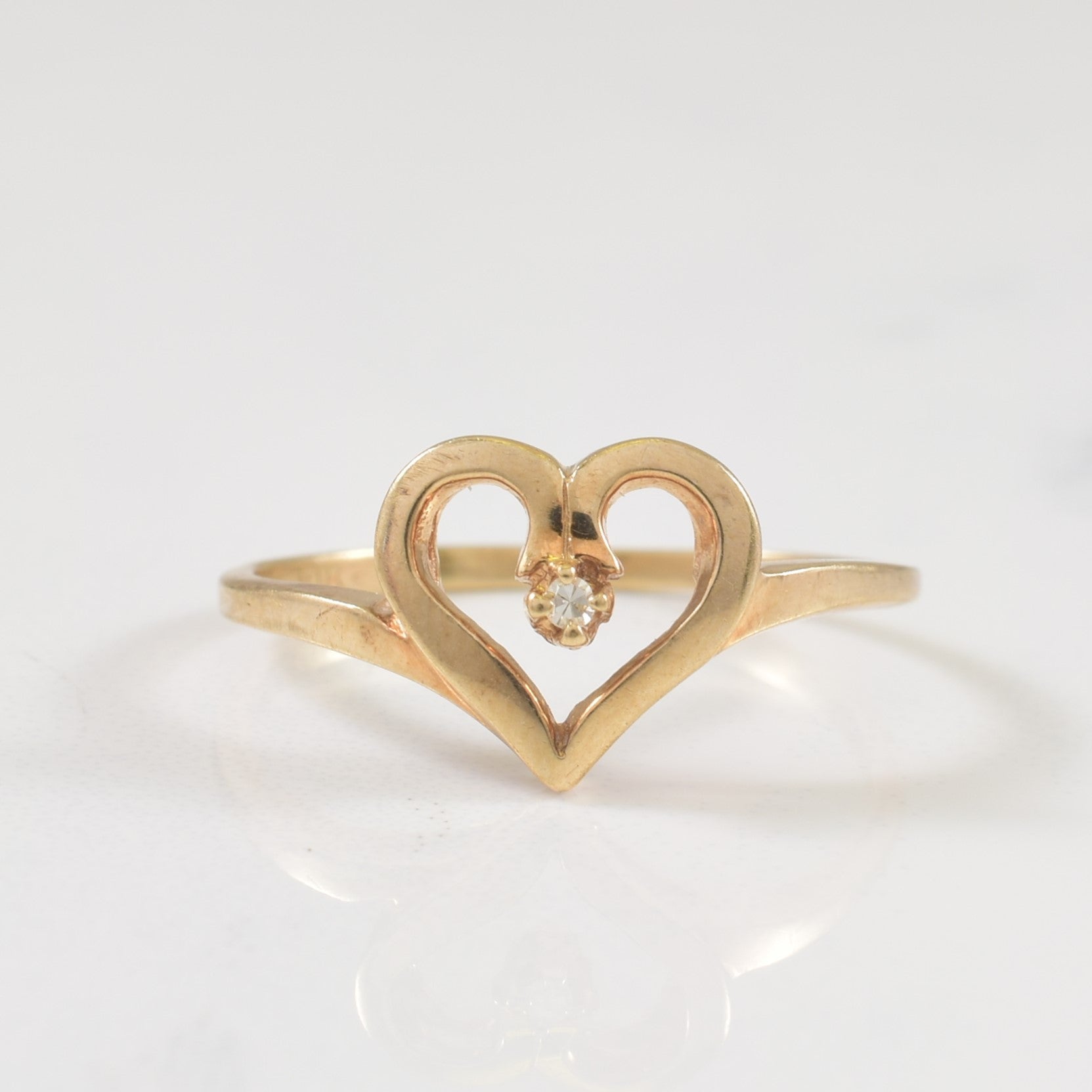 Diamond Heart Ring | 0.01ct | SZ 4.75 |
