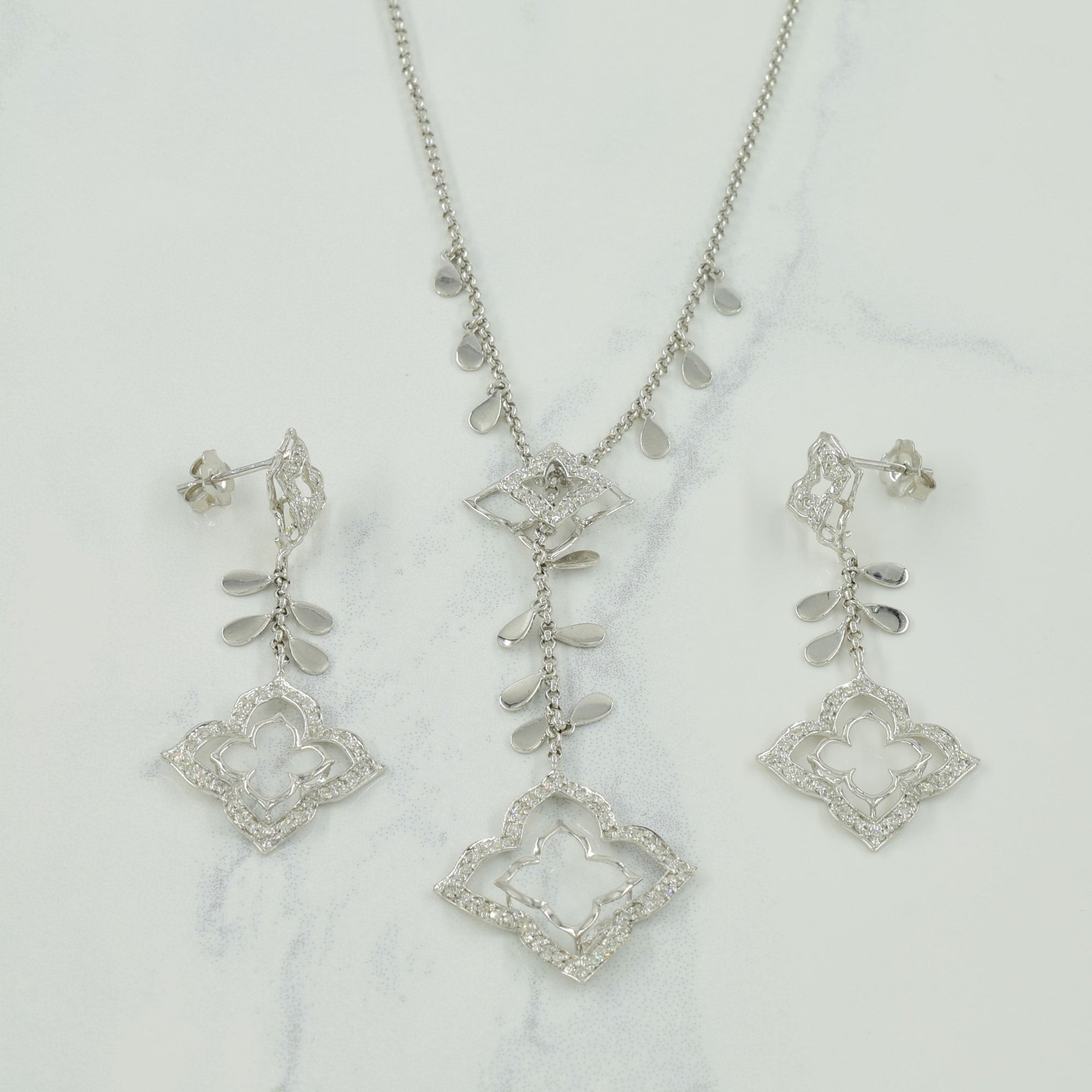 Diamond Necklace & Earring Set | 0.60ctw | 16