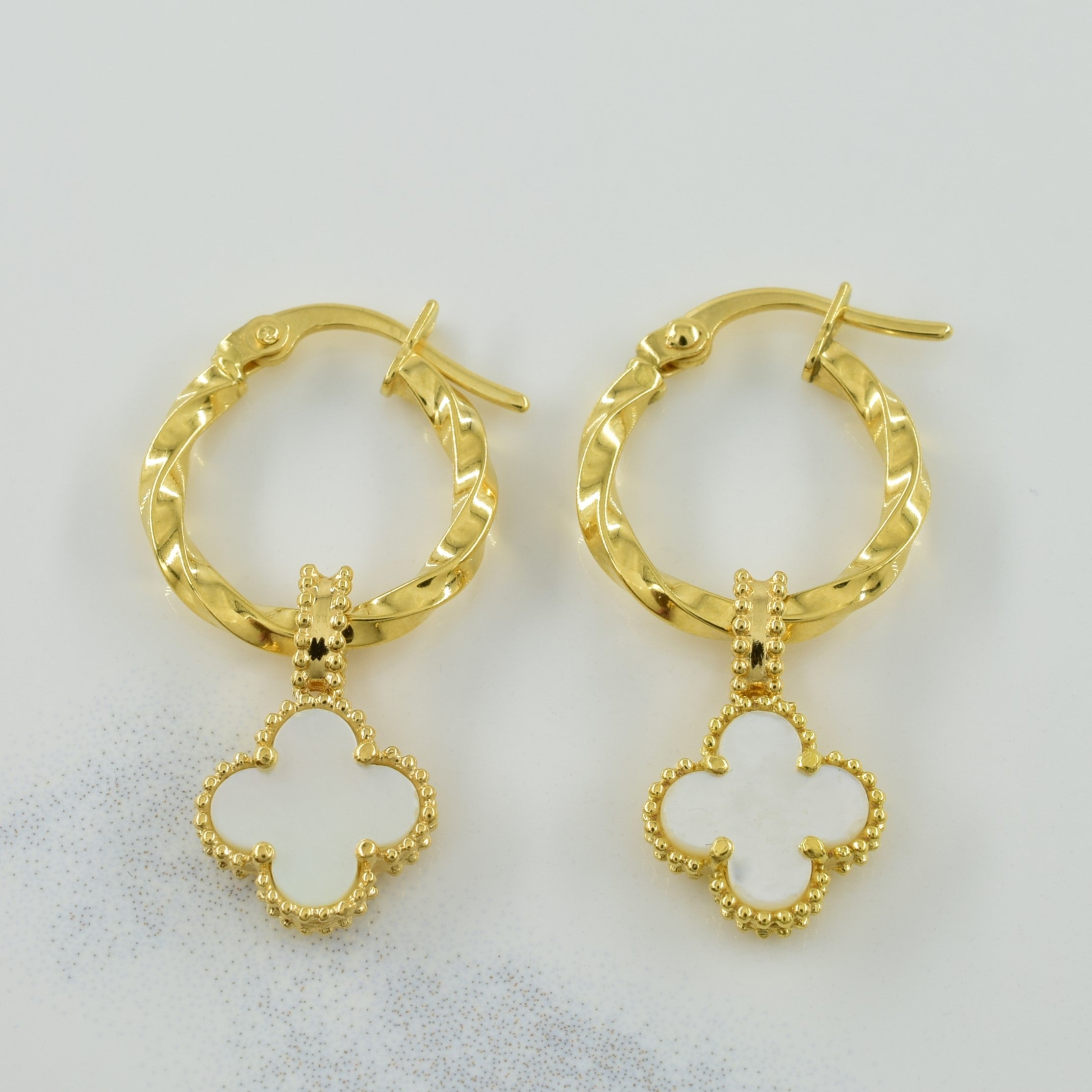 Van Cleef Alhambra Mother of Pearl Earrings | 2.00ctw |