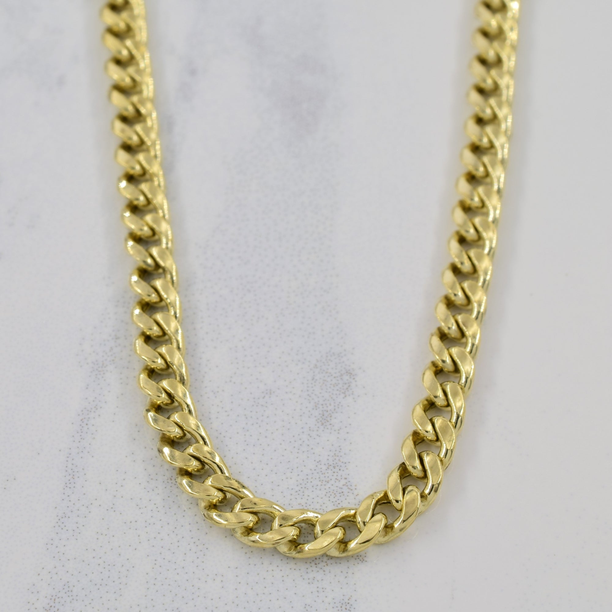 10k Yellow Gold Cuban Link Chain | 24.5