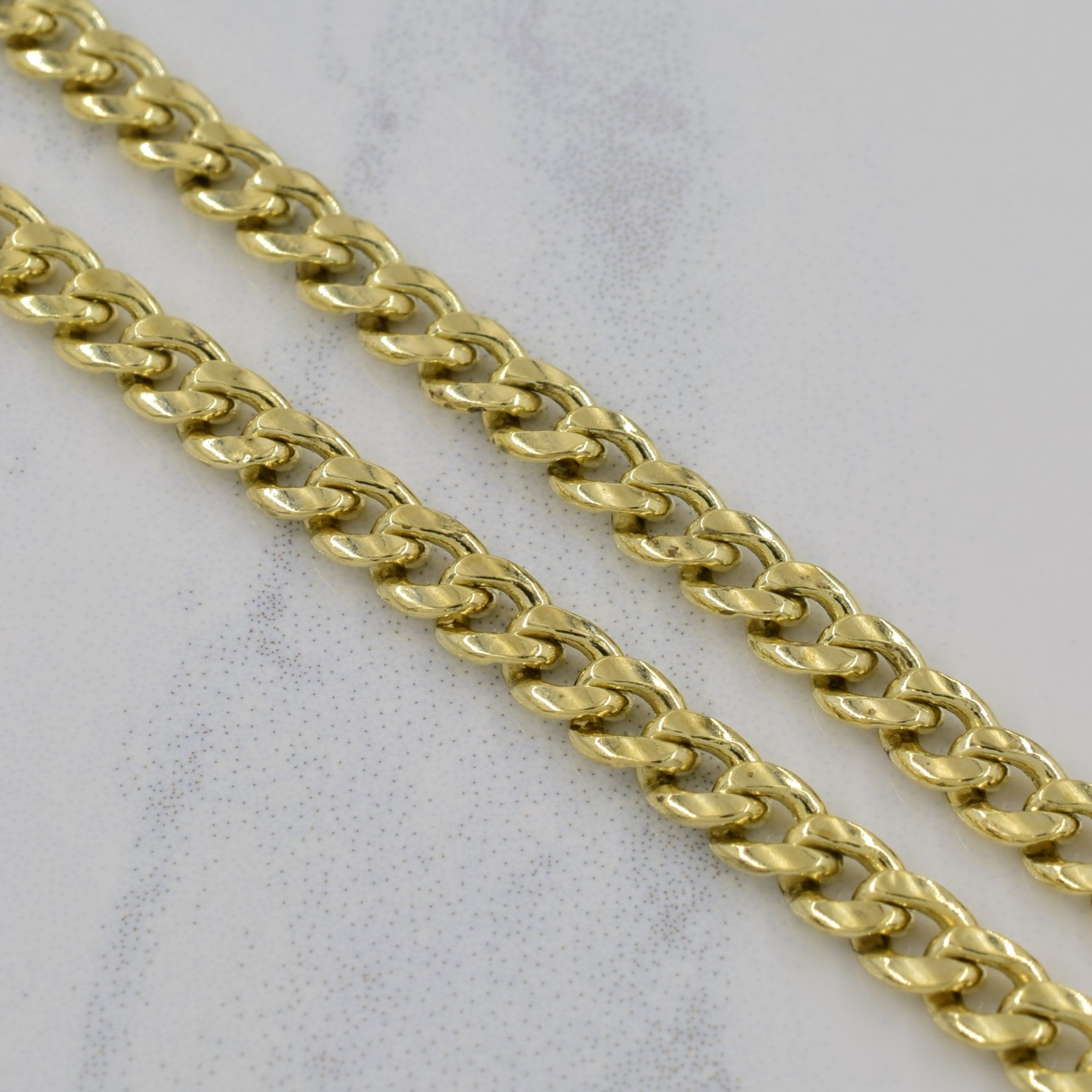 10k Yellow Gold Cuban Link Chain | 24.5