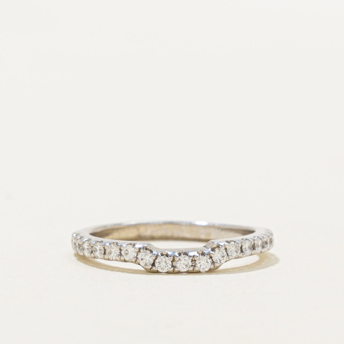 14k Semi Eternity Diamond Contour Ring | 0.22ctw | SZ 5