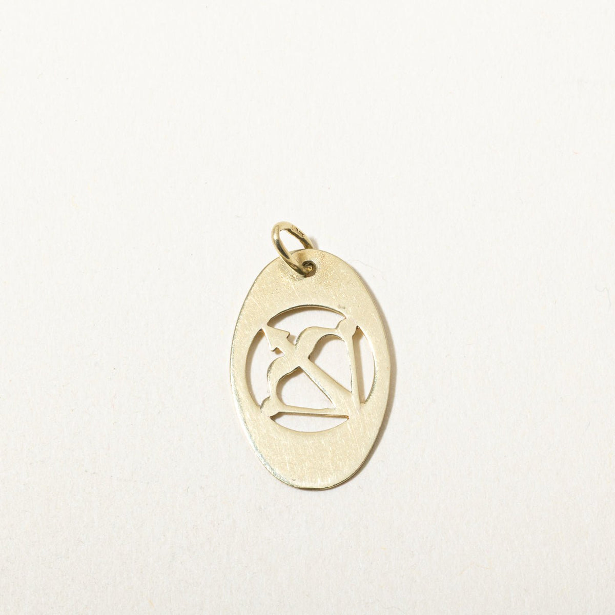 14k Yellow Gold Openwork Sagittarius Zodiac Pendant