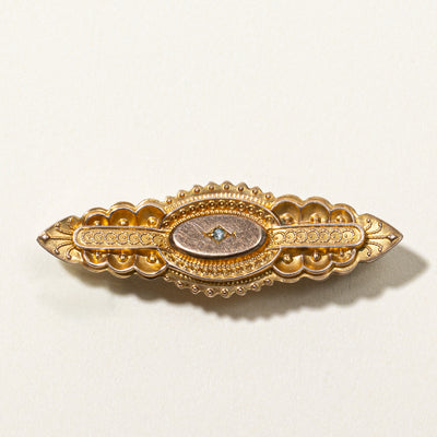 Victorian Era Rose Cut Diamond Brooch | 0.02ct |