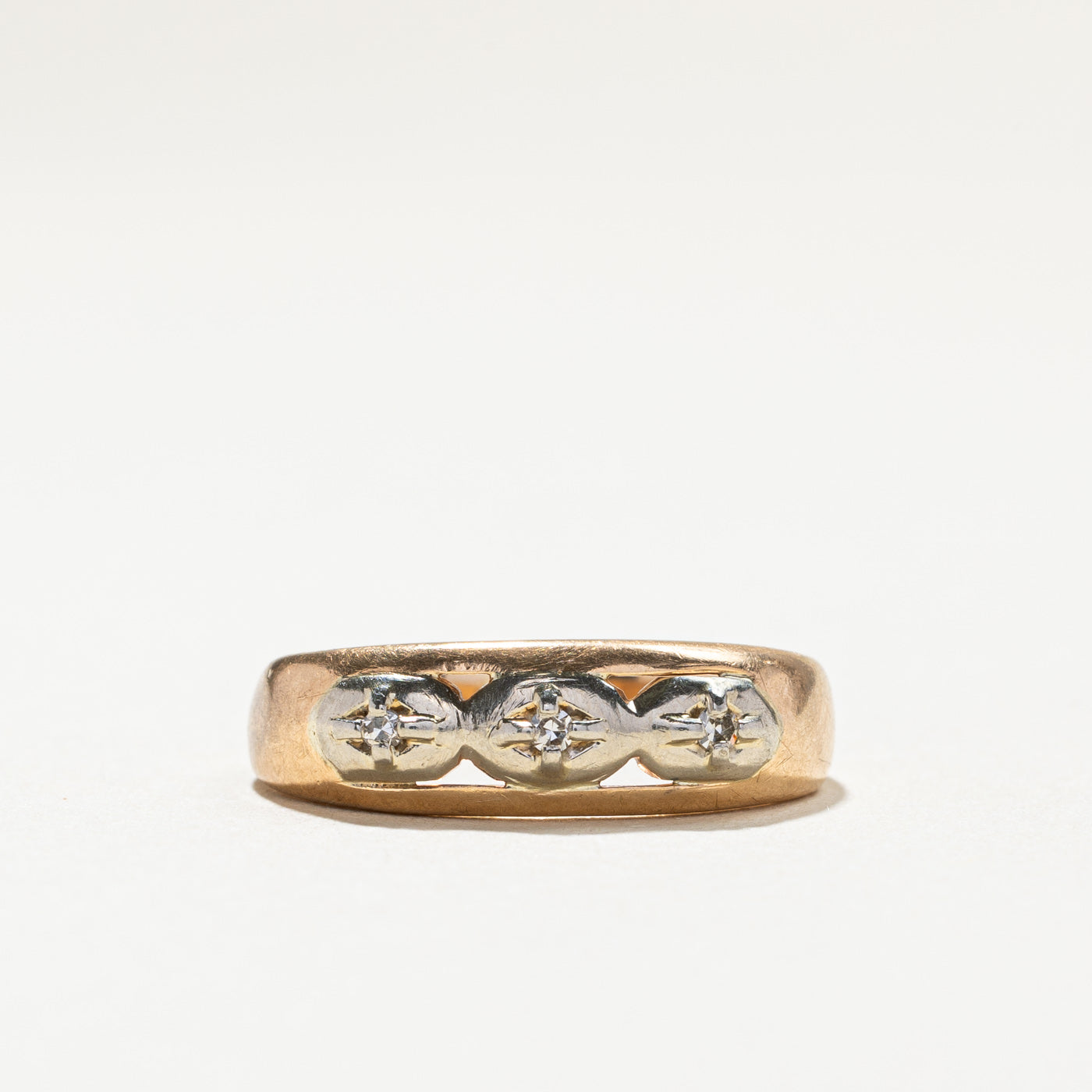 Three Stone Diamond Ring | 0.04ctw | SZ 7.5 |