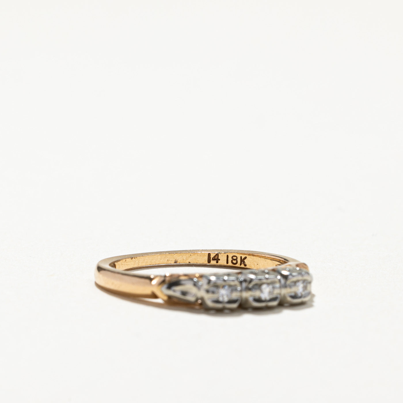 Three Stone Diamond Ring | 0.03ctw | SZ 6.25 |