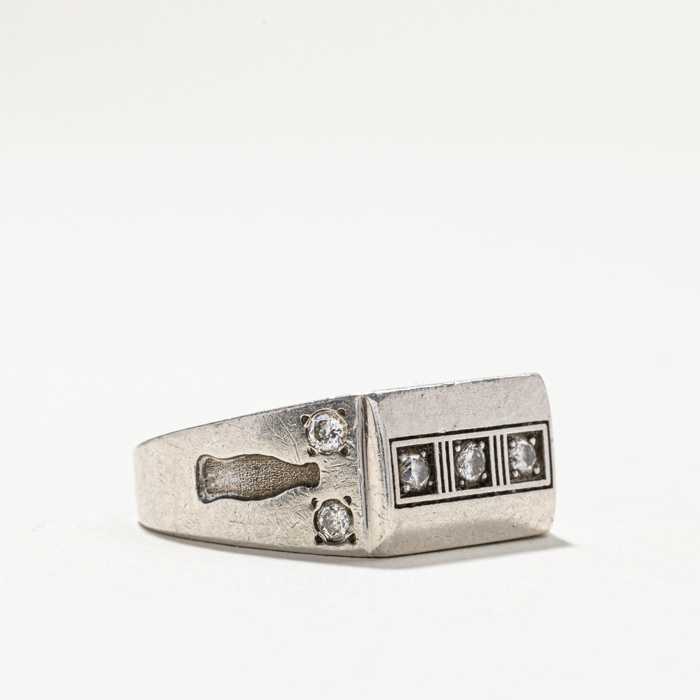 Bague en argent sterling et diamants | 0,28 ct | Taille 9,5 | 