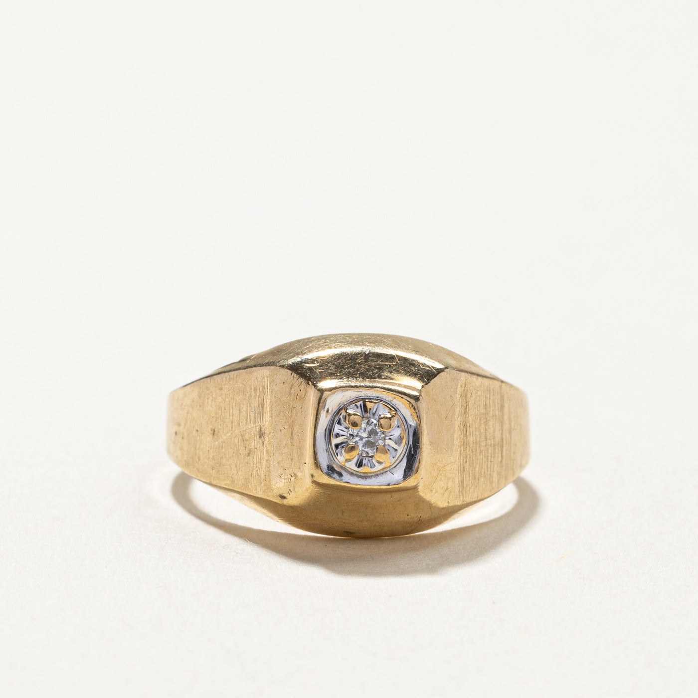 Diamond Yellow Gold Ring | 0.01ct | SZ 5.5 |