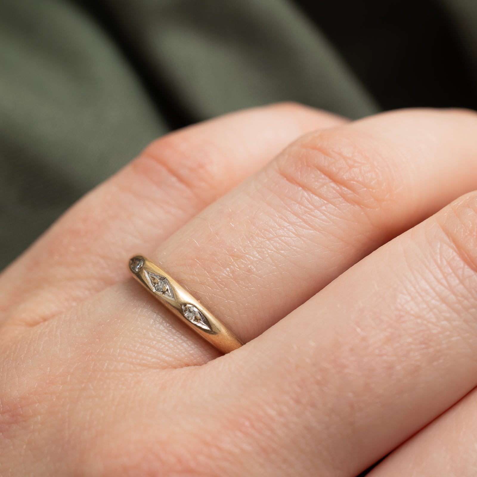Three Stone Diamond Band | 0.03ctw | SZ 6.5