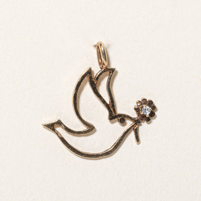 Diamond Bird Pendant | 0.015ct