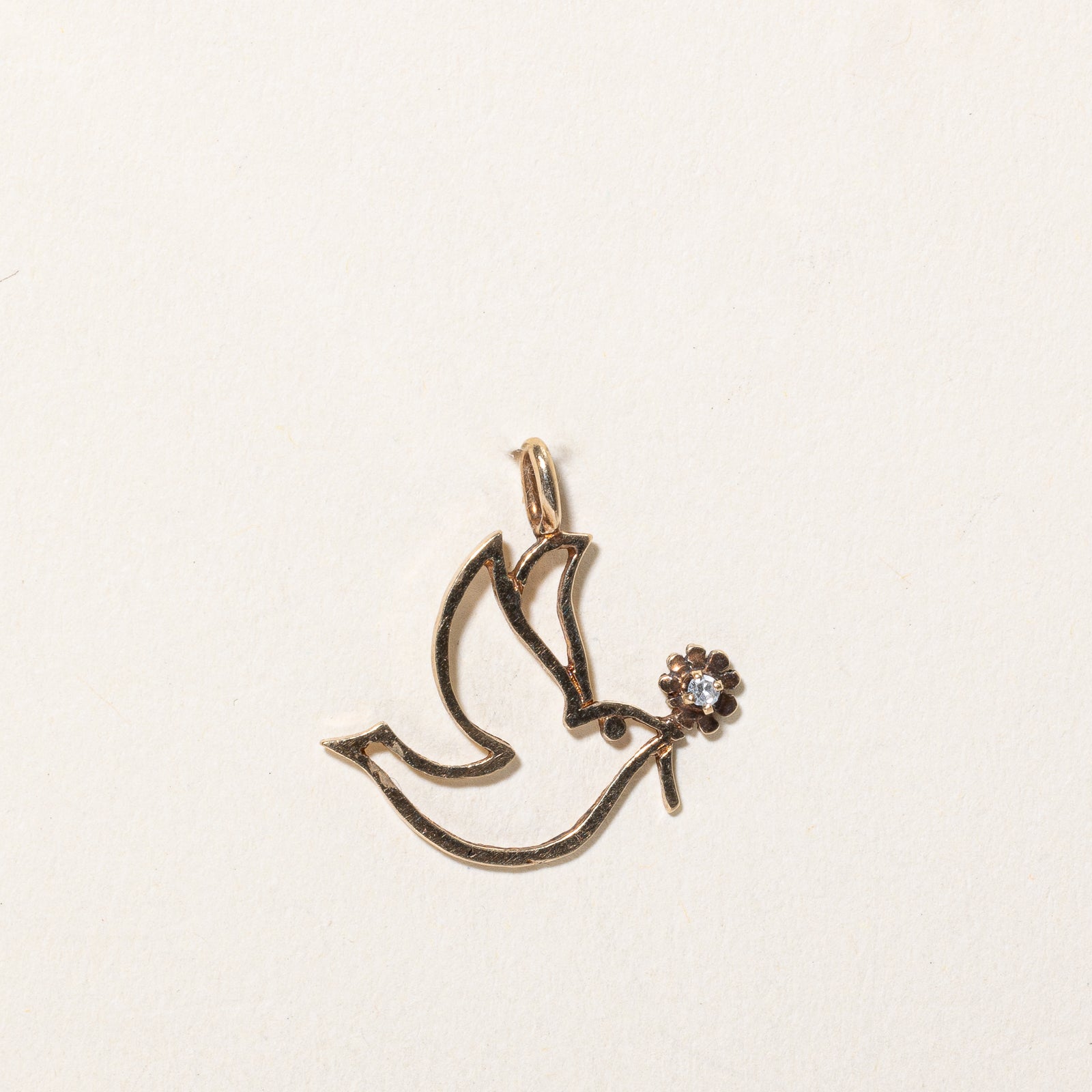 Diamond Bird Pendant | 0.015ct