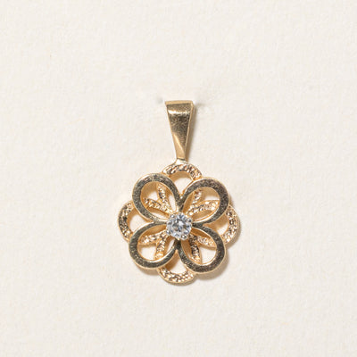 Diamond Floral Pendant | 0.03ct