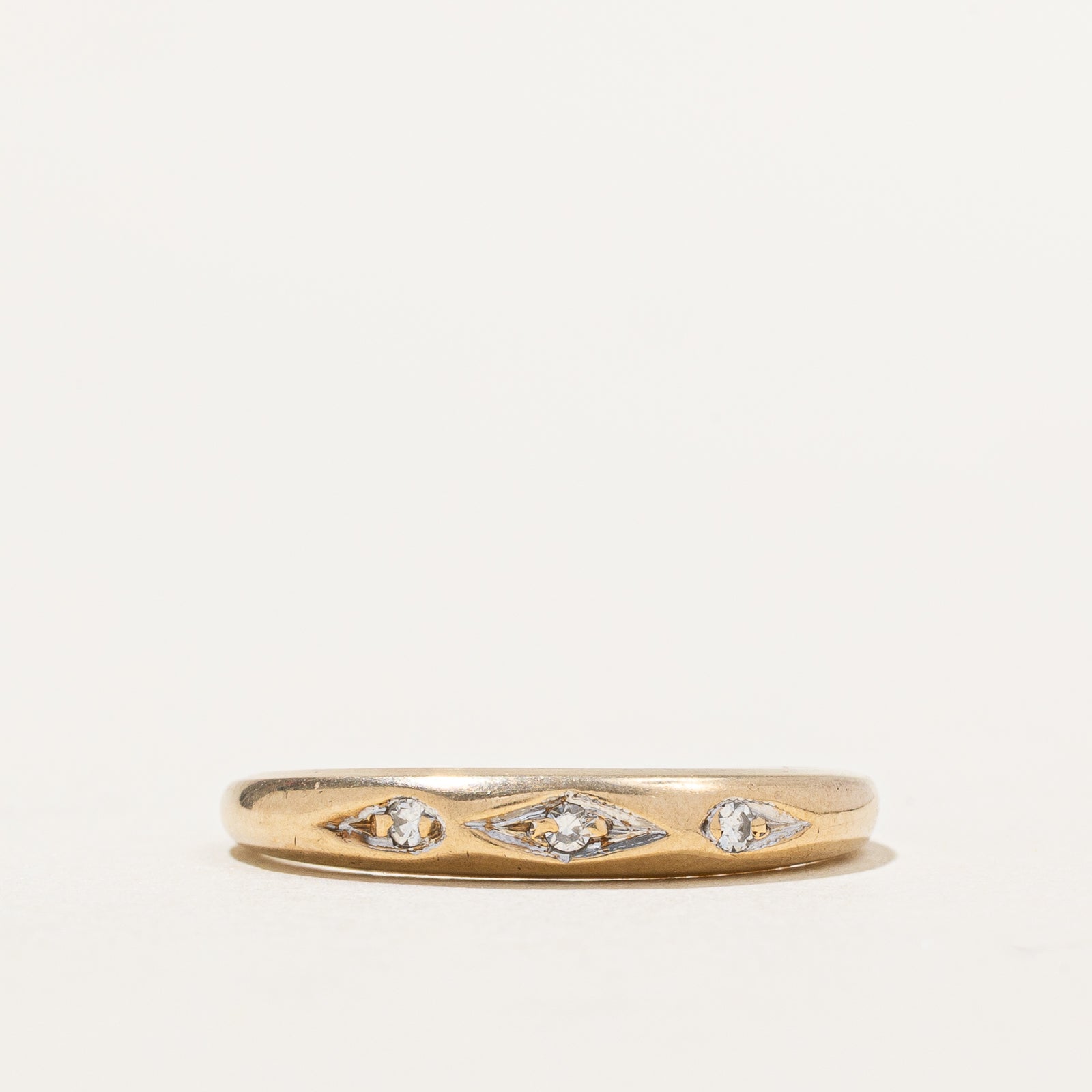 Three Stone Diamond Band | 0.03ctw | SZ 6.5