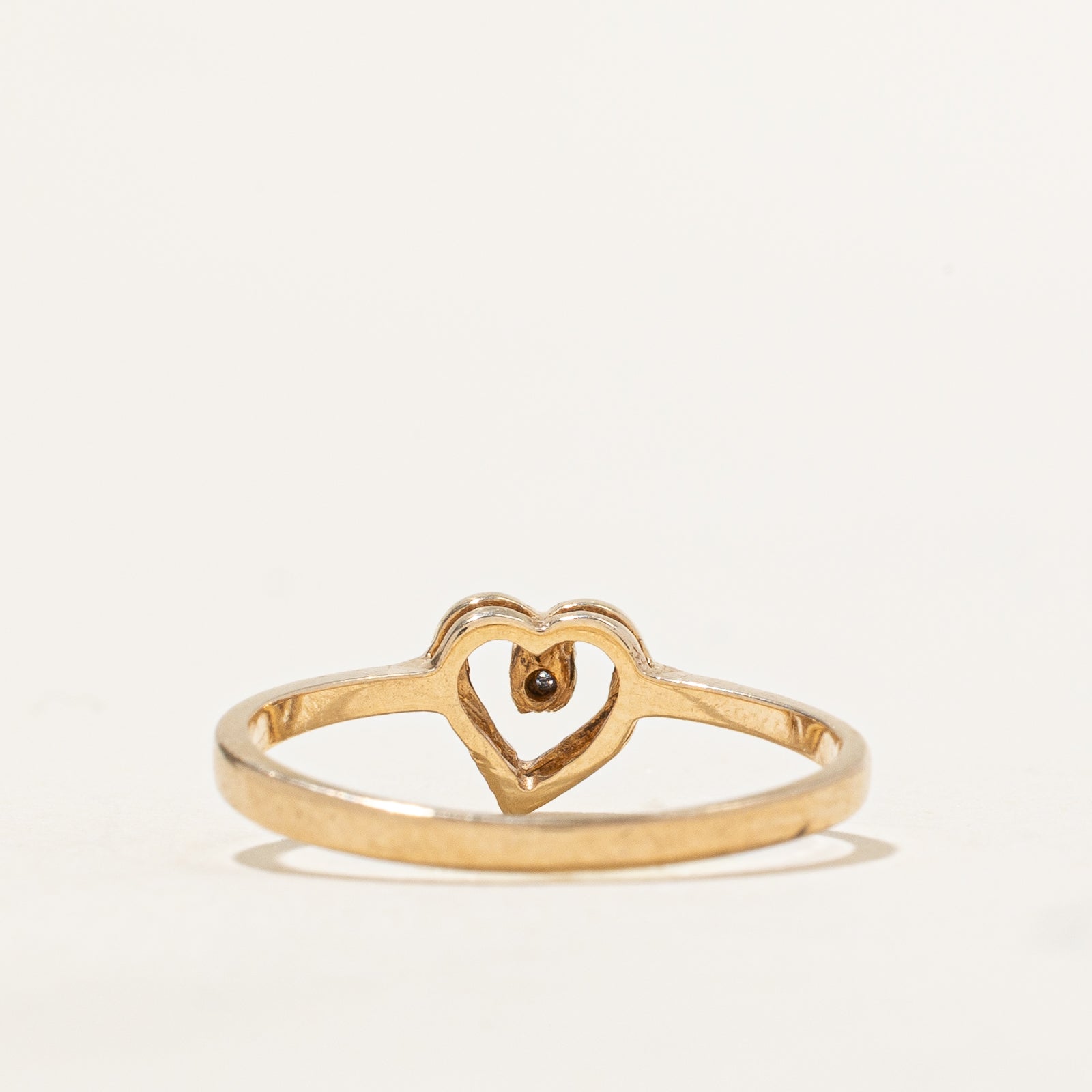Diamond Open Heart Ring | 0.005ct | SZ 7