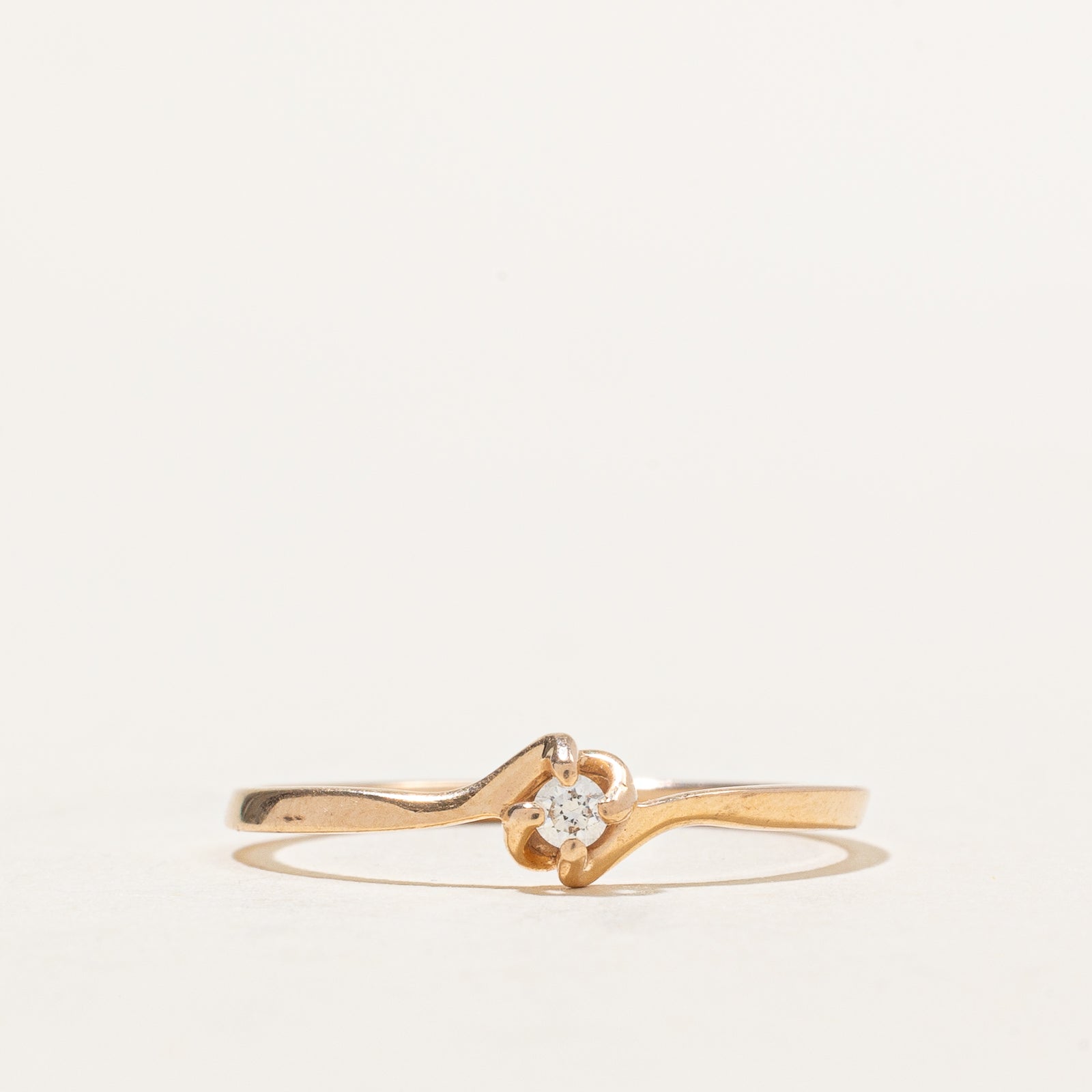 Diamond Petite Bypass Ring | 0.04ct | SZ 6.75